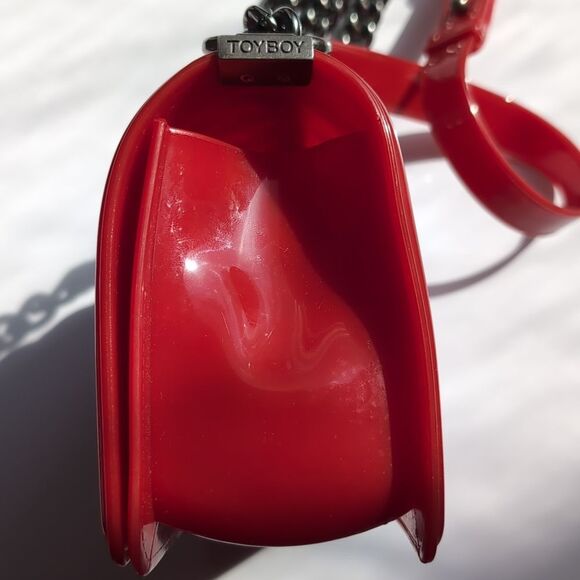 Toyboy Jelly Cherry  Red Quilted Small Chain Shoulder Bag - Picture 4 of 15